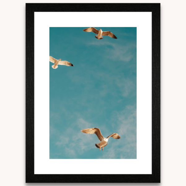 Photography titled "Azur" in a black wooden frame, by photographer Ylenia Cuéllar