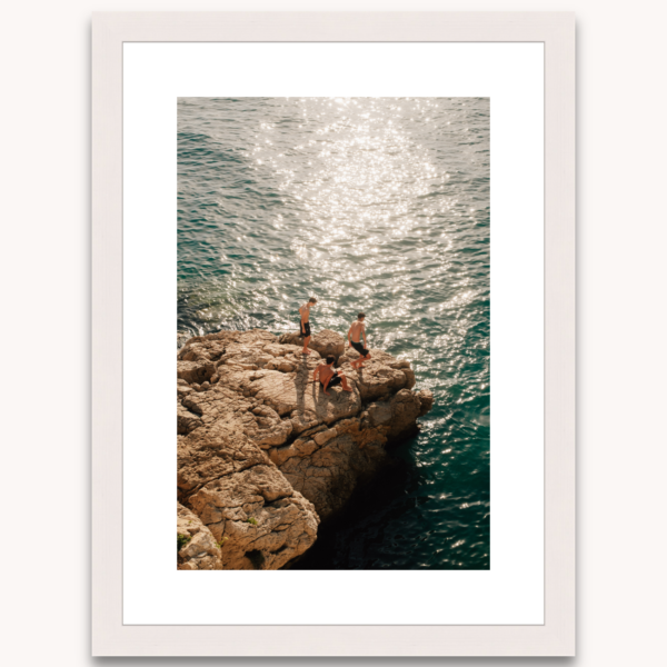 Photography titled "Boyhood" in a white wooden frame, by photographer Ylenia Cuéllar